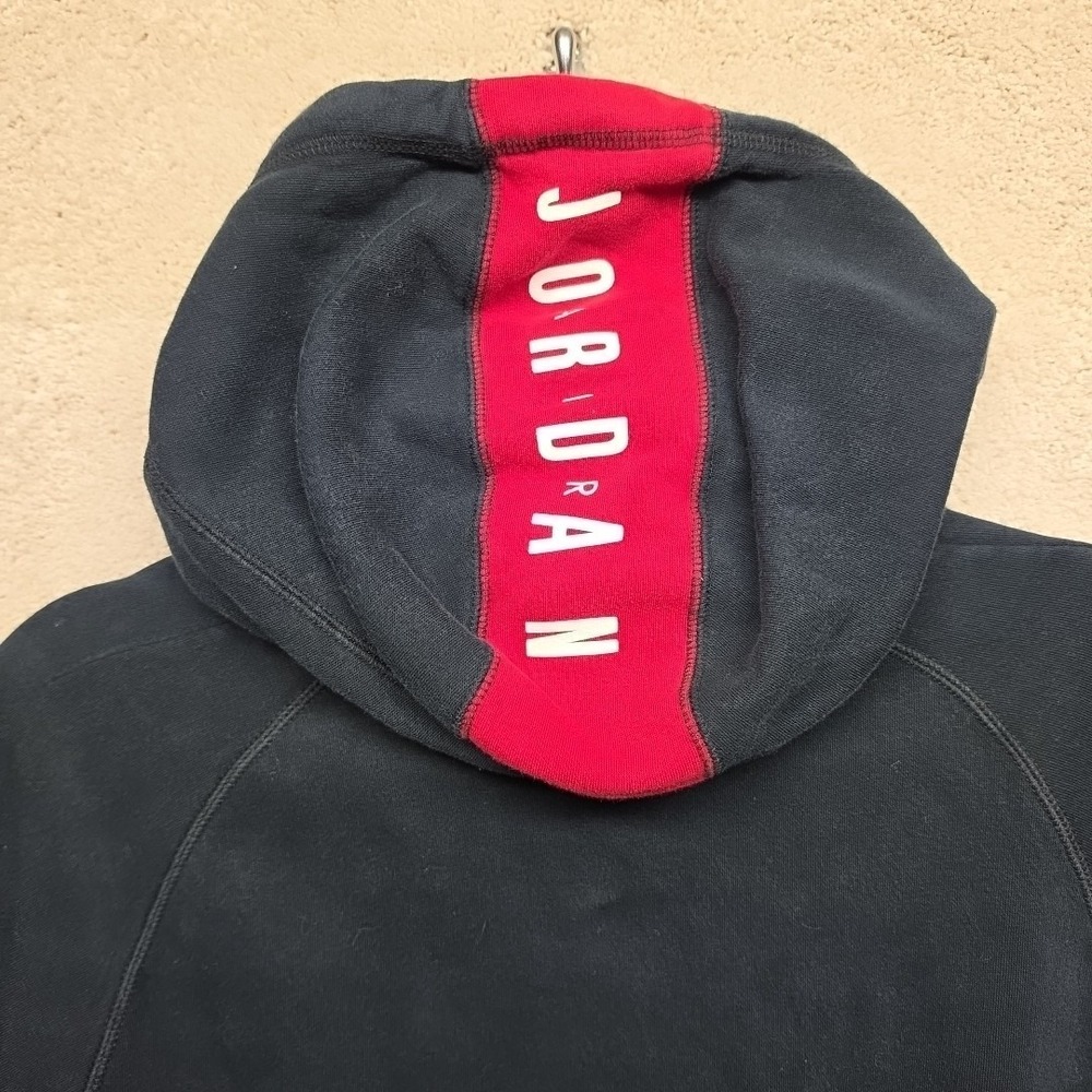 Jordan Polka Dot Pullover Hoodie Black Red White Men's Long Sleeve Sports Size M - Picture 10 of 12